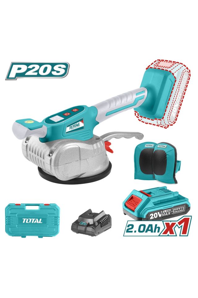 TOTAL ΔΟΝΗΤΙΚΟ ΠΛΑΚΙΔΙΩΝ ΜΠΑΤ. Li-ion 20V / 2Ah / 1 ΜΠΑΤΑΡΙΑ TTVLI20101