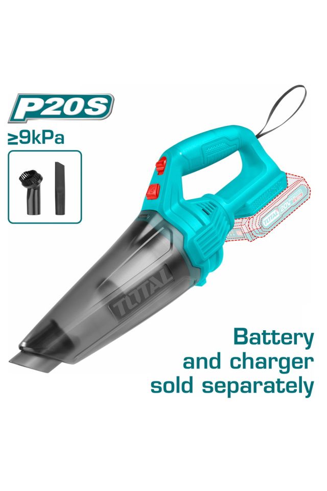 TOTAL ΣΚΟΥΠΑΚΙ ΜΠΑΤ. Li-ion 20V ΧΩΡΙΣ ΜΠΑΤΑΡΙΑ & ΦΟΡΤΙΣΤΗ TVLI201261
