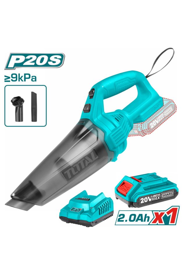 TOTAL ΣΚΟΥΠΑΚΙ ΜΠΑΤ. Li-ion 20V / 2Ah / 1 ΜΠΑΤΑΡΙΑ TVLI20126