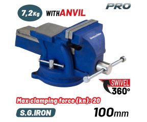 BORMANN PRO BBV3005 ΜΕΓΓΕΝΗ ΆΘΡΑΥΣΤΗ ΠΕΡΙΣΤΡΕΦΟΜΕΝΗ ΜΕ ΑΜΟΝΙ, 100MM, 7.2KG, S.G IRON 049272