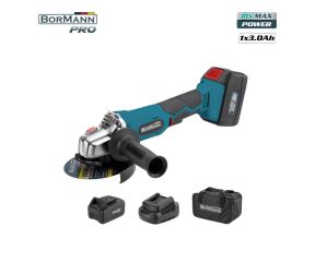 BORMANN ΓΩΝΙΑΚΟΣ ΤΡΟΧΟΣ ΜΠΑΤΑΡΙΑΣ ∅125MM 20V (1X3.0AH) BCD2630 050957  