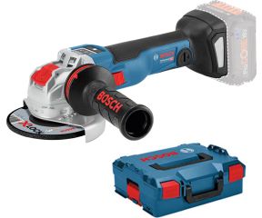BOSCH ΓΩΝΙΑΚΟΣ ΤΡΟΧΟΣ ΜΠΑΤΑΡΙΑΣ GWX 18V-10 SC 125 MM ΜΕ ΡΥΘΜΙΖΟΜΕΝΗ ΤΑΧΥΤΗΤΑ X-LOCK 18V ΣΕ L-BOXX (SOLO) 06017B0400