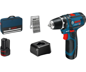 BOSCH ΔΡΑΠΑΝΟΚΑΤΣΑΒΙΔΟ ΜΠΑΤΑΡΙΑΣ GSR 12V-15 PROFESSIONAL (2x2.0Ah) 060186810H