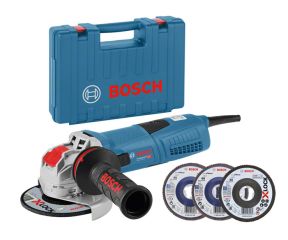 BOSCH ΓΩΝΙΑΚΟΣ ΛΕΙΑΝΤΗΡΑΣ ΡΥΘΜΙΖΟΜΕΝΟΣ1300W ΣΕ ΒΑΛΙΤΣΑ ΜΕΤΑΦΟΡΑΣ GWX 13-125 S X-LOCK 0615990L0U