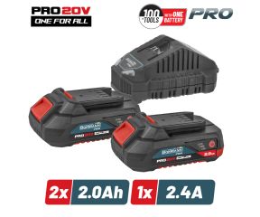 BORMANN PRO STARTER KIT ΜΠΑΤΑΡΙΕΣ 2X2.0AH & ΦΟΡΤΙΣΤΗΣ 2.4Α BBP9922 083511