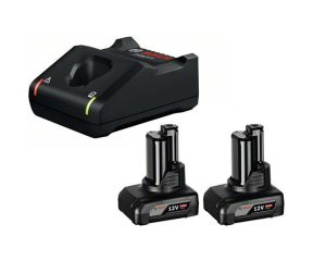 BOSCH ΣΕΤ ΜΠΑΤΑΡΙΏΝ ΛΙΘΊΩΝ (1 X GBA 12V 2.0AH + 1 X GBA 12V 4.0AH) + ΦΟΡΤΙΣΤΉ (GAL 12V-40) 1600A01NC9