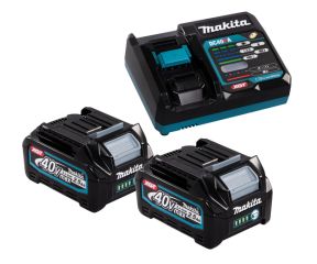 MAKITA ΣΕΤ 2 ΜΠΑΤΑΡΙΕΣ 40V/2.5AH ΚΑΙ ΦΟΡΤΙΣΤΗΣ 191J81-6