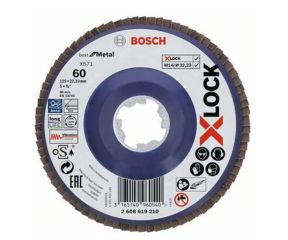 BOSCH ΔΙΣΚΟΣ ΜΕ ΦΥΛΛΑ X-LOCK X571 BEST FOR METAL 125MM G60 2608619210