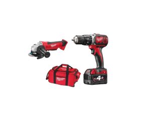 MILWAUKEE 18V SET ΚΡΟΥΣΤΙΚΟ ΔΡΑΠΑΝΟΚΑΤΣΑΒΙΔΟ ΚΑΙ ΓΩΝΙΑΚΟΣ ΤΡΟΧΟΣ 3910074