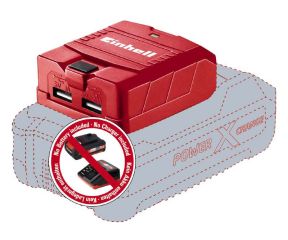 EINHELL ΑΝΤΑΠΤΟΡΑΣ USB ΜΠΑΤΑΡΙΑΣ TE-CL 18 Li USB (Solo) 4514120
