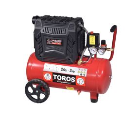 TOROS ΑΕΡΟΣΥΜΠΙΕΣΤΗΣ OILFREE ΧΑΜΗΛΟΥ ΘΟΡΥΒΟΥ (SEMISILENT) 24LT/2,0HP 602048