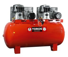 TOROS ΑΕΡΟΣΥΜΠΙΕΣΤΗΣ ME 2 ΚΕΦΑΛΕΣ ΜΕ ΙΜΑΝΤΑ 500LIT/15HP-(7,5+7,5)HP ΜΕ ΠΙΝΑΚΑ Υ/Δ 602072