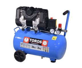 TOROS ΑΕΡΟΣΥΜΠΙΕΣΤΗΣ OILFREE ΧΑΜΗΛΟΥ ΘΟΡΥΒΟΥ (SEMISILENT) 24LT/2,0HP – 10 BAR 602089