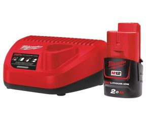 MILWAUKEE ΜΠΑΤΑΡΙΑ 12V 2.0 AH ΦΟΡΤΙΣΤΗΣ C12 C M12™ NRG-201 4933451900