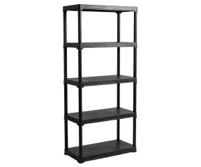 A/P: ΡΑΦΙΕΡΑ ΠΛΑΣΤΙΚΗ ΜΑΥΡΗ LARGHEZZA T90/5 90x40x176cm 610022