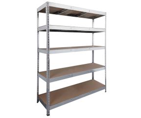 UNIMAC ΡΑΦΙΕΡΑ ΜΕΤΑΛΛΙΚΗ 100x50x200 ΓΑΛΒ. 300kg 5 ΡΑΦΙΑ MDF 610418