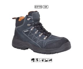 UNIMAC ΜΠΟΤΑΚΙΑ S1P FO, SR ΜΑΥΡΑ/ΓΚΡΙ SUEDE (ΜΕΓ.40-46)
