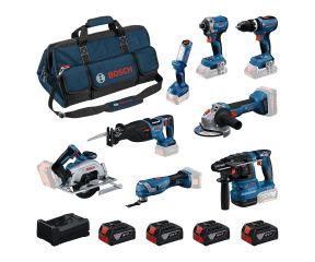 BOSCH COMBO KIT 8 ΕΡΓΑΛΕΙΩΝ 18V (4x5.0Ah) 0615V00061
