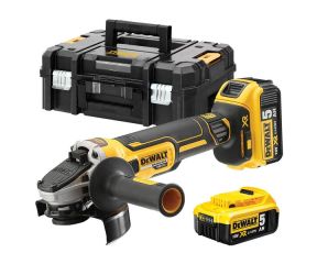 DEWALT ΓΩΝΙΑΚΟΣ ΤΡΟΧΟΣ 125MM 18V XR BRUSHLESS (2x5.0Ah) DCG405P2-QW