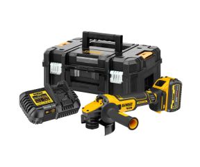 DEWALT ΓΩΝΙΑΚΟΣ ΤΡΟΧΟΣ 125mm 18V XR BRUSHLESS (1x6.0Ah) ΣΕ ΒΑΛΙΤΣΑ DCG409T1-QW