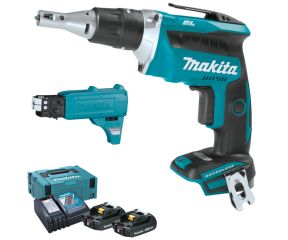 MAKITA ΚΑΤΣΑΒΙΔΙ ΓΥΨΟΣΑΝΙΔΑΣ 18V BL MOTOR + ΑΝΤΑΠΤΟΡΑΣ DFS452AJX2