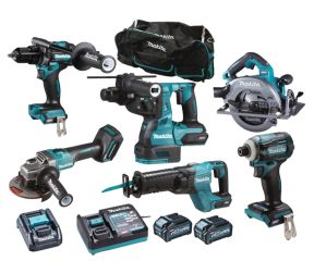 MAKITA ΣΕΤ 6 ΕΡΓΑΛΕΙΩΝ XGT® 40Vmax/4.0Ah (HP001G + TD001G + GA005G + HS003G + HR001G + JR001G ) DK0115G601