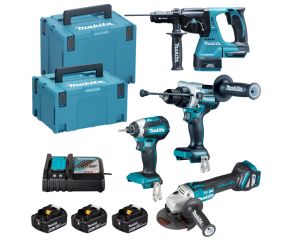 MAKITA ΣΕΤ 4 ΕΡΓΑΛΕΙΩΝ 18V/5.0Ah DLX4192TJ