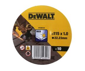 DEWALT ΔΙΣΚΟΣ ΚΟΠΗΣ INOX 115MM 10 ΤΕΜΑΧΙΩΝ DT3506-QZ