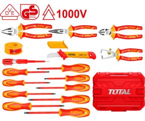 TOTAL ΚΑΣΕΤΙΝΑ ΕΡΓΑΛΕΙΩΝ ΧΕΙΡΟΣ 1000V VDE 16ΤΕΜ THKITH1601
