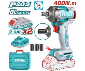 TOTAL ΕΠΑΓΓ. ΜΠΟΥΛΟΝΟΚΛΕΙΔΟ ΜΠΑΤ. Li-ion 20V / 2Ah / 400Nm / 2 ΜΠΑΤΑΡΙΕΣ TIWLI2040E