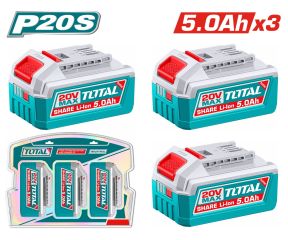 TOTAL ΕΠΑΓΓ. ΣΕΤ 3τεμ ΜΠΑΤ. TFBLI2053 Li-ion 20V / 5Ah TOSLI251198E
