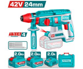 TOTAL ΕΠΑΓΓ. ΣΕΤ ΠΝΕΥΜΑΤΙΚΟ ΠΙΣΤΟΛΕΤΟ ΜΠΑΤ. Li-ion 42V / 24mm/ 2Ah / 2 ΜΠΑΤ BL Motor TRHLI422482E