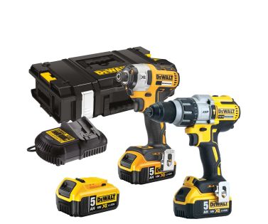 DEWALT 18V 5.0AH XR BRUSHLESS ΚΡΟΥΣΤΙΚΟ ΔΡΑΠΑΝΟΚΑΤΣΑΒΙΔΟ & ΠΑΛΜΙΚΟ ΚΑΤΣΑΒΙΔΙ (Με 3 μπαταρίες) DCK276P3-QW