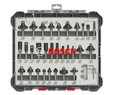 BOSCH Σετ Φρέζες για Ρούτερ 8mm - 30 Τεμαχίων 2607017475