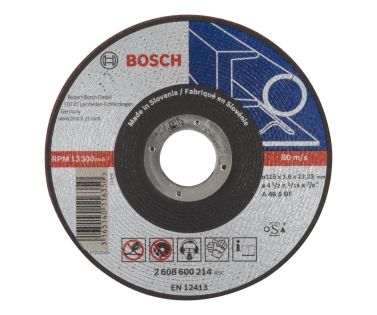 BOSCH ΔΙΣΚΟΣ ΚΟΠΗΣ ΜΕΤΑΛΛΟΥ 115 MM 2608600214