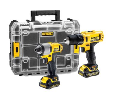 DEWALT ΣΕΤ ΔΡΑΠΑΝΟΚΑΤΣΑΒΙΔΟ & ΠΑΛΜΙΚΟ ΚΑΤΣΑΒΙΔΙ 10.8V ΜΕ 2 ΜΠΑΤΑΡΙΕΣ 2AH ΚΑΙ ΘΗΚΗ DCK211D2T-QW