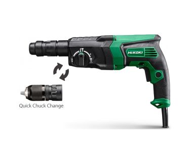 HIKOKI ΣΚΑΠΤΙΚΟ ΠΕΡΙΣΤΡΟΦΙΚΟ ΠΙΣΤΟΛΕΤΟ 830 WATT 2,9 JOULE ΜΕ ΔΙΠΛΟ ΤΣΟΚ 26MM  DH26PMCW1Z