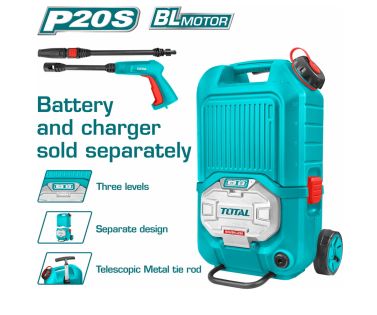 TOTAL ΕΠΑΓΓ. ΠΛΥΣΤΙΚΟ ΥΨΗΛΗΣ ΠΙΕΣΗΣ ΜΠΑΤ. Li-ion 2X20V ΧΩΡΙΣ ΜΠΑΤΑΡΙΑ & ΦΟΡΤΙΣΤΗ TPWLI4006